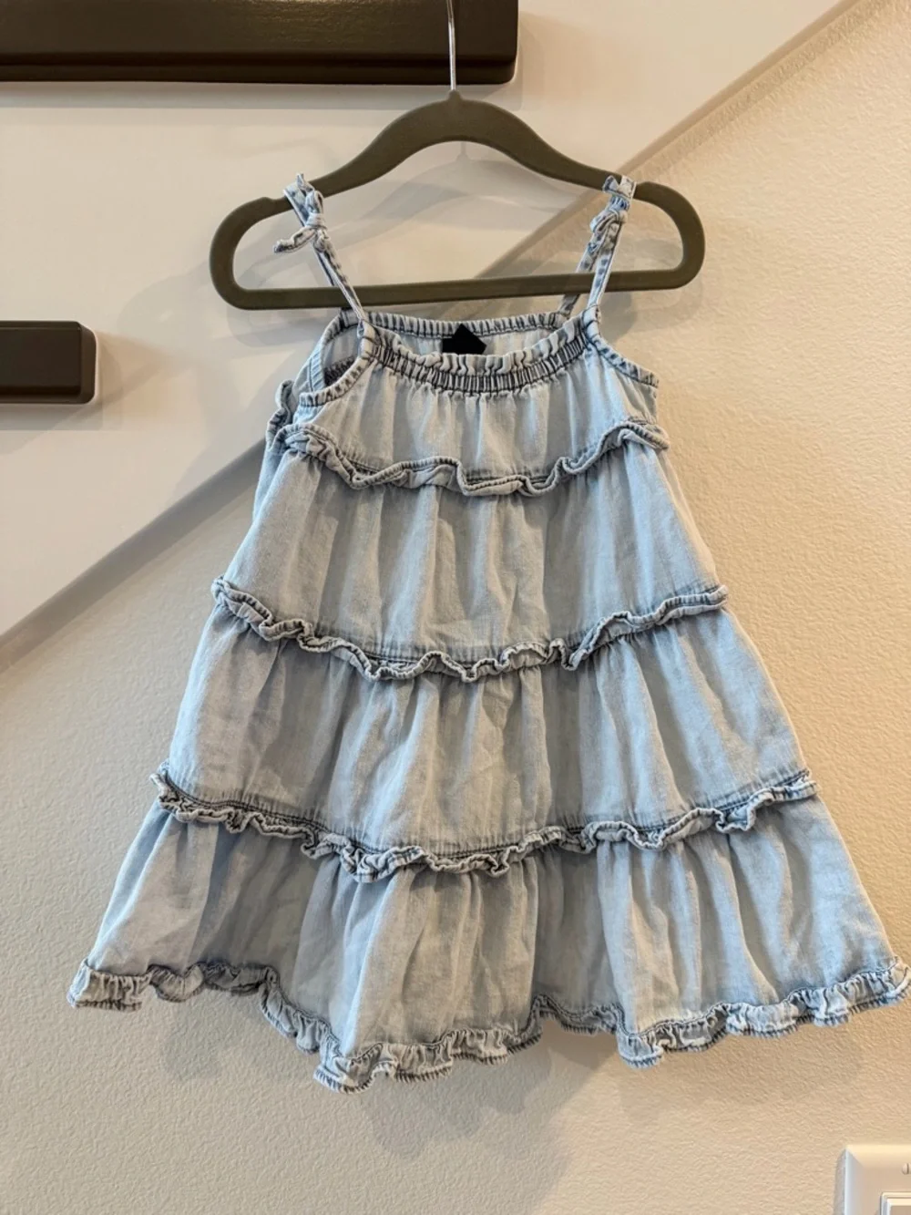 GAP Light Blue Ruffle Tiered Summer Dress
